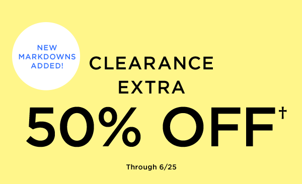 EXTRA 50% off clearance