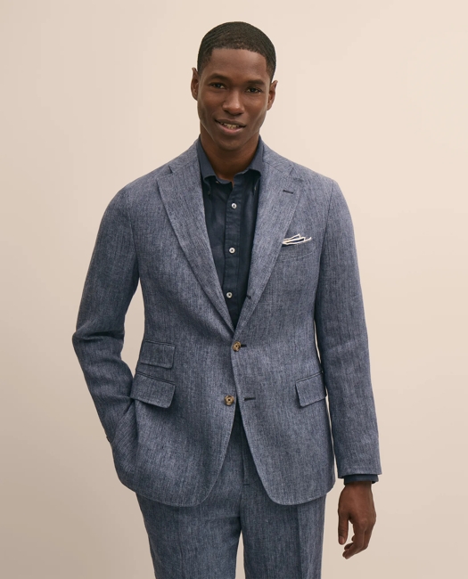 Image of Classic Fit Linen Twill Suit Jacket