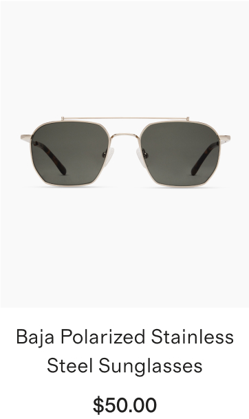 Baja Polarized Stainless Steel Sunglasses