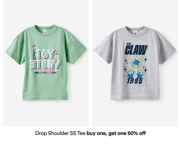 Drop Shoulder SS Tee buy one, get one 50% off