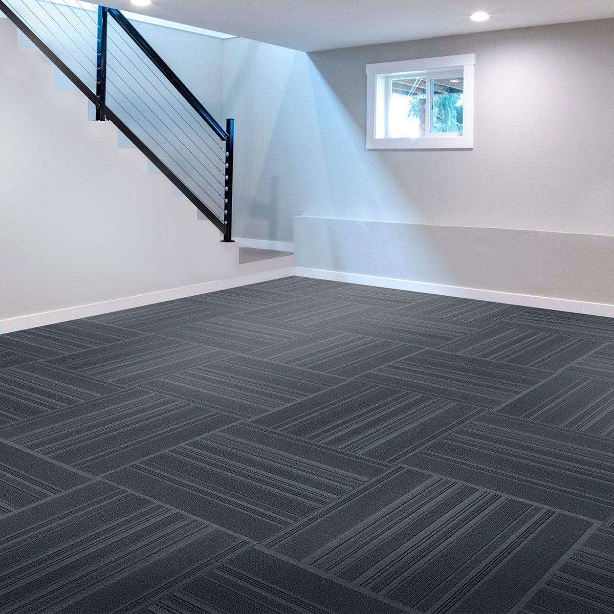 Mohawk 24-inch x 24-inch Couture Premium Self-stick Carpet Tiles, 15-Count