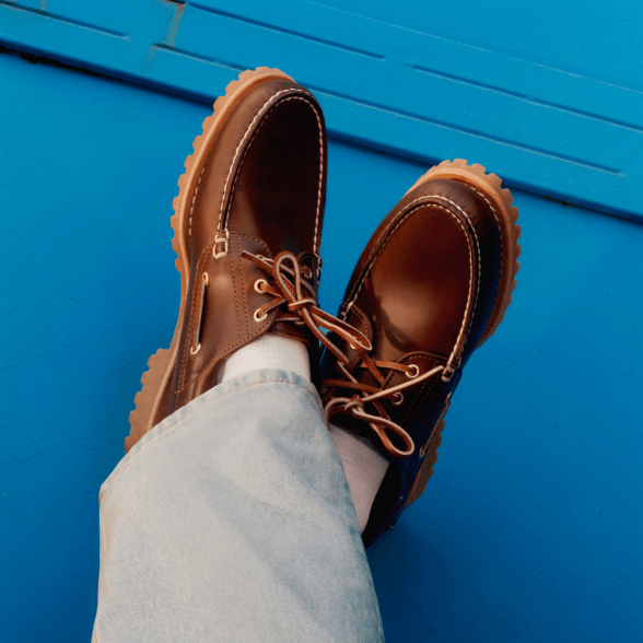 Men's Timberland® Authentic 3-Eye Lug Handsewn Boat Shoe