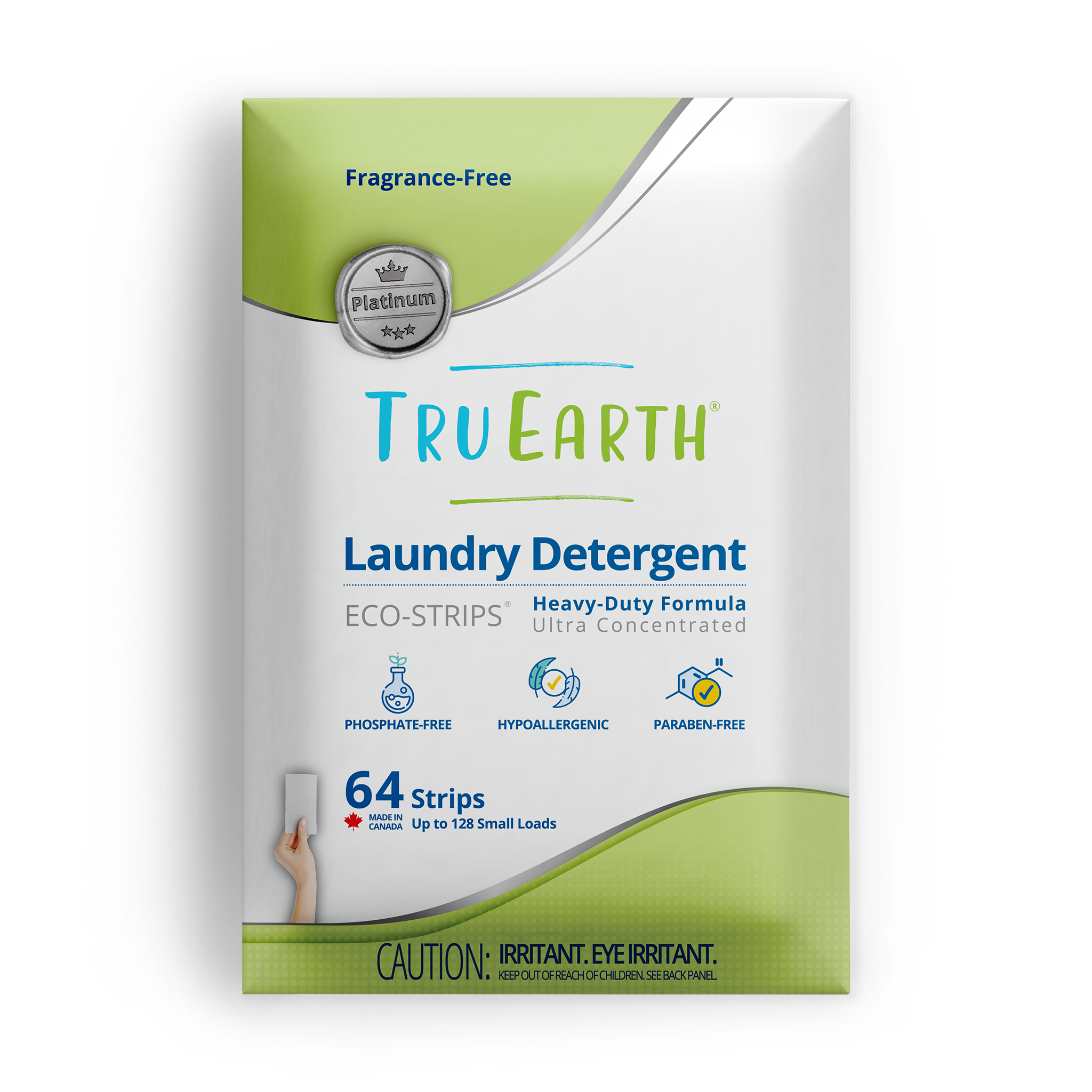 Image of Tru Earth Eco-Strips Platinum Laundry Detergent - Fragrance-Free / 64 Strips