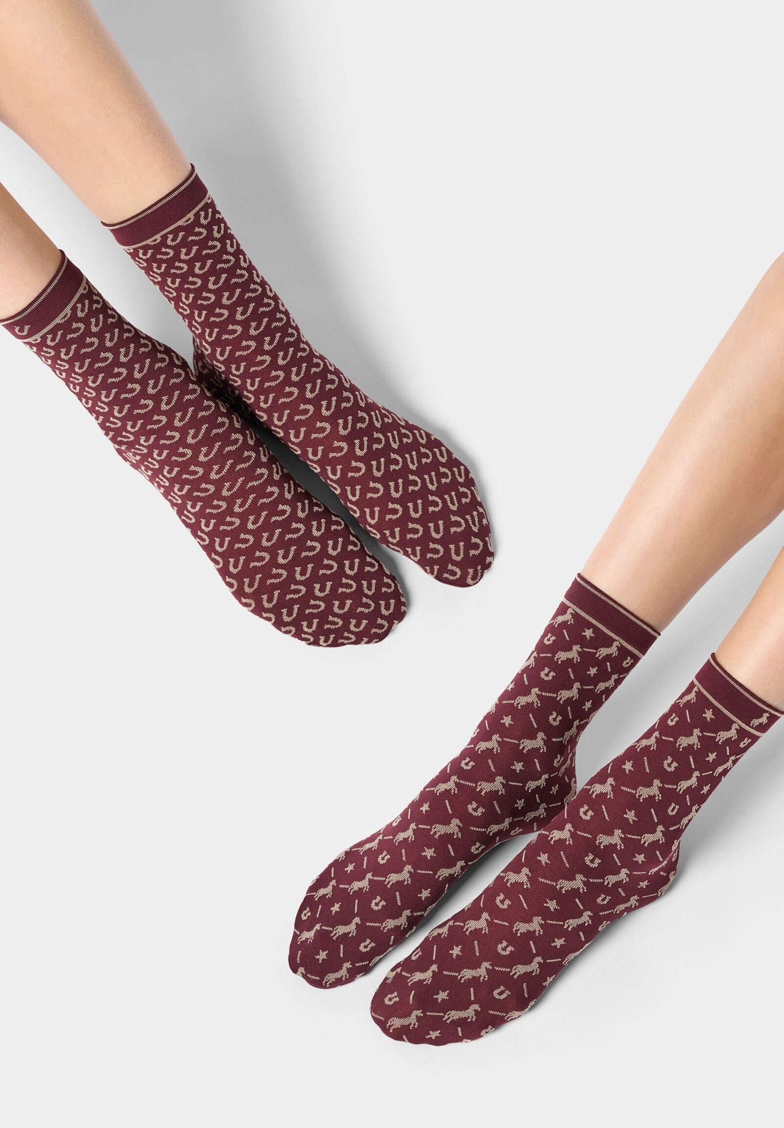 Image of Opaque Socks Twins Texas Bipack - Bordeaux 11