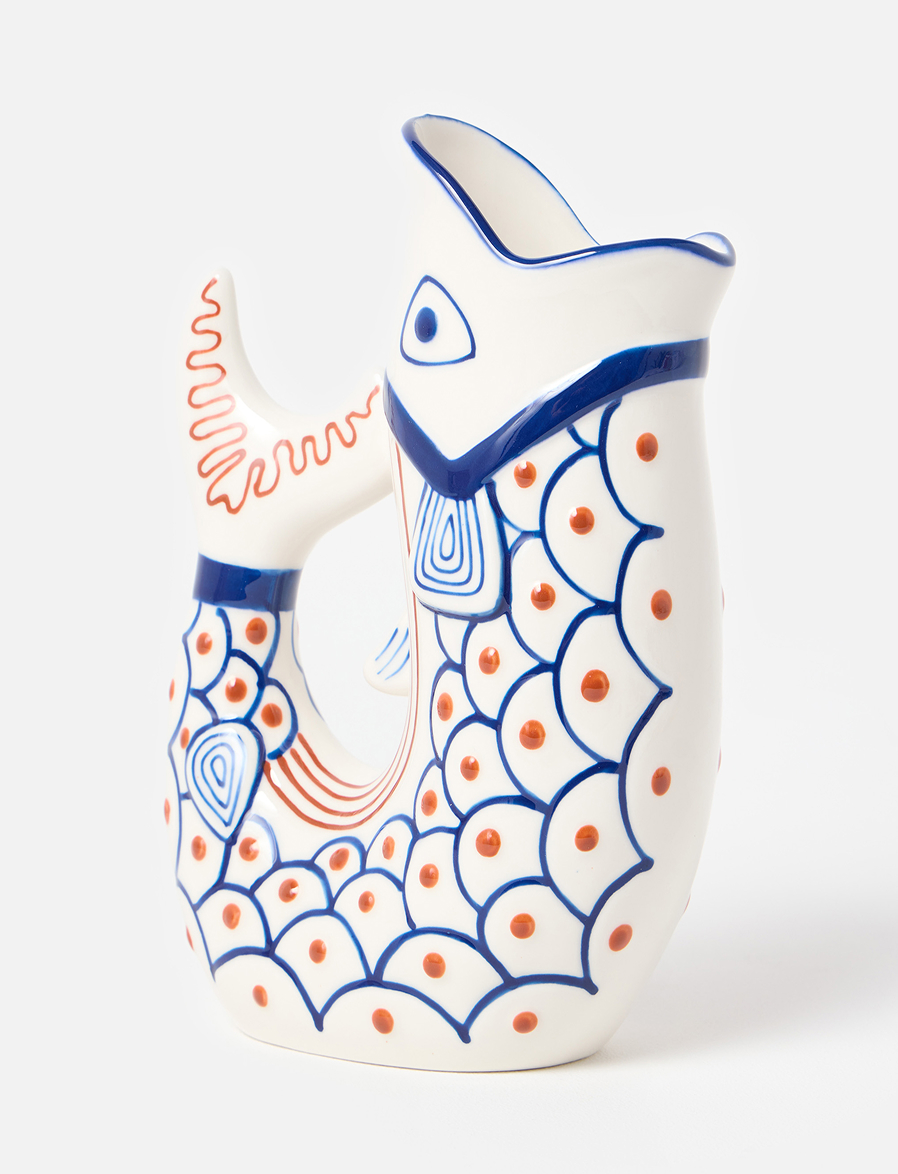 Albert Large Blue Fish Jug