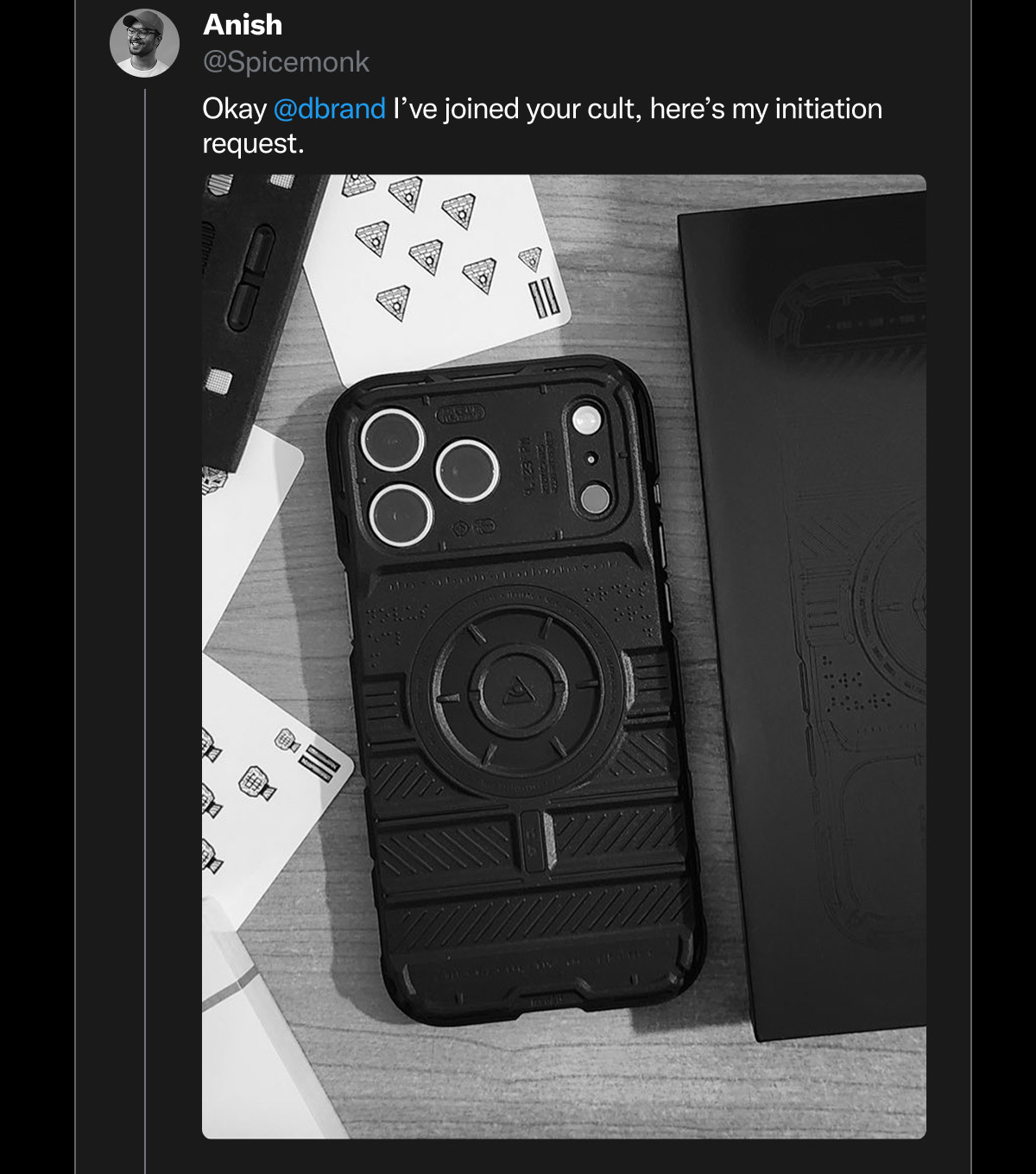 @Spicemonk on Twitter: "Okay dbrand I've joined your cult, here's my initiation request."