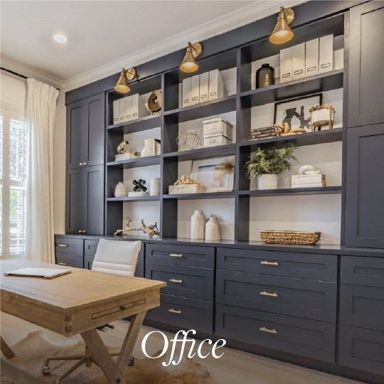 Florence Midnight Blue Shaker in Office