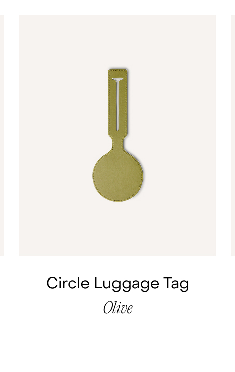Circle Luggage Tag Olive