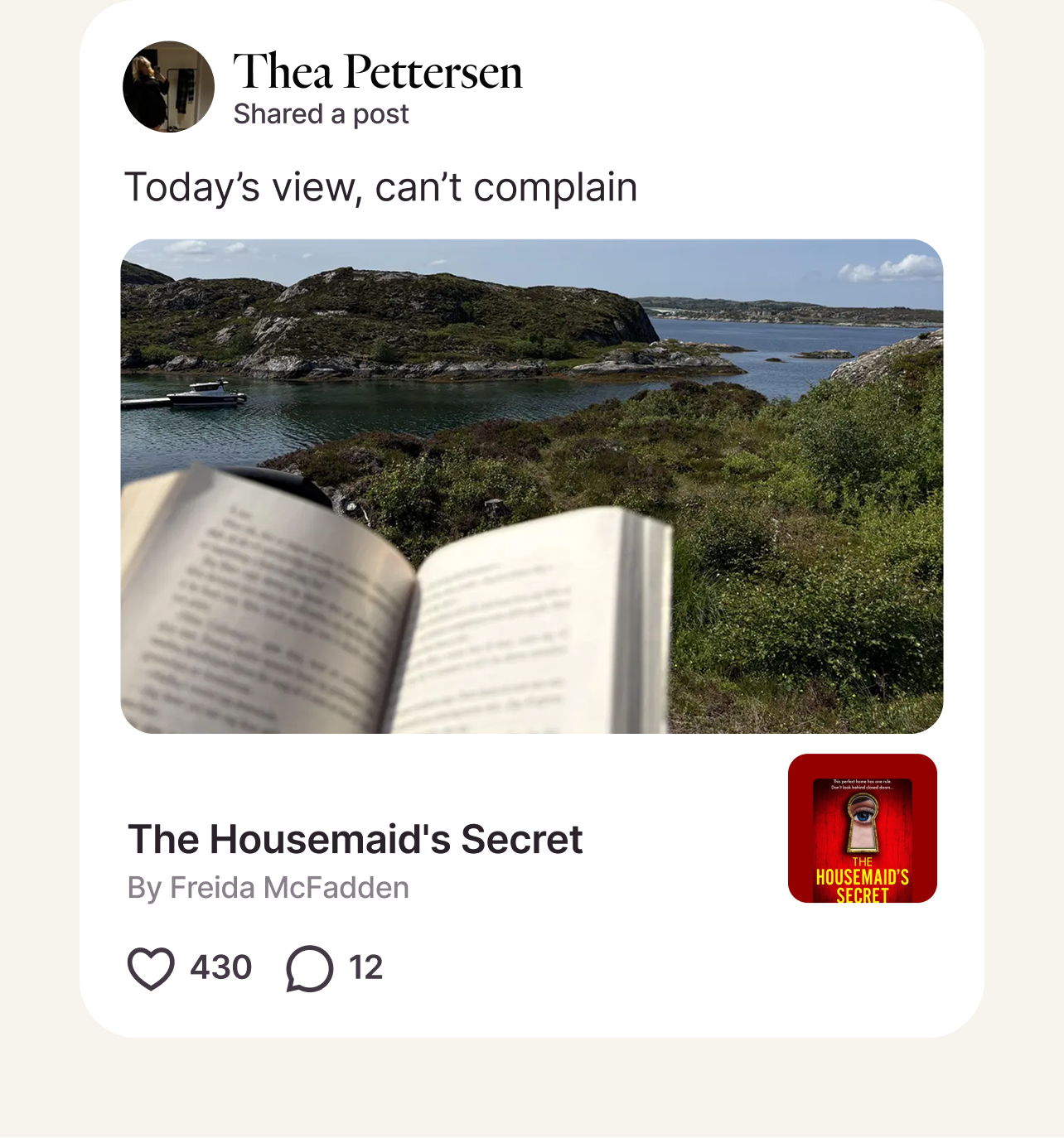 Post from Thea Pettersen