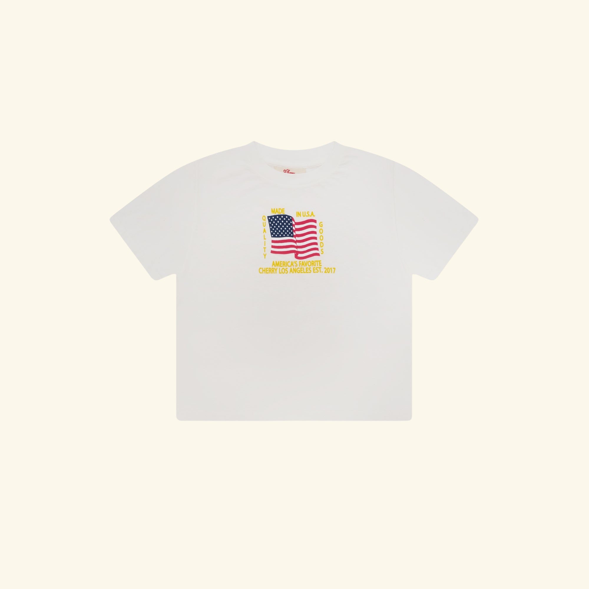 Image of Women's Quality Goods Boxy Baby Tee (Vintage White)