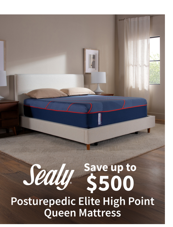 Sealy Save up to $500 | Posturepedic Elite High Point Queen Mattress