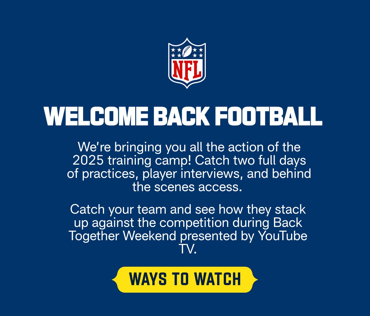 Welcome Back Football!