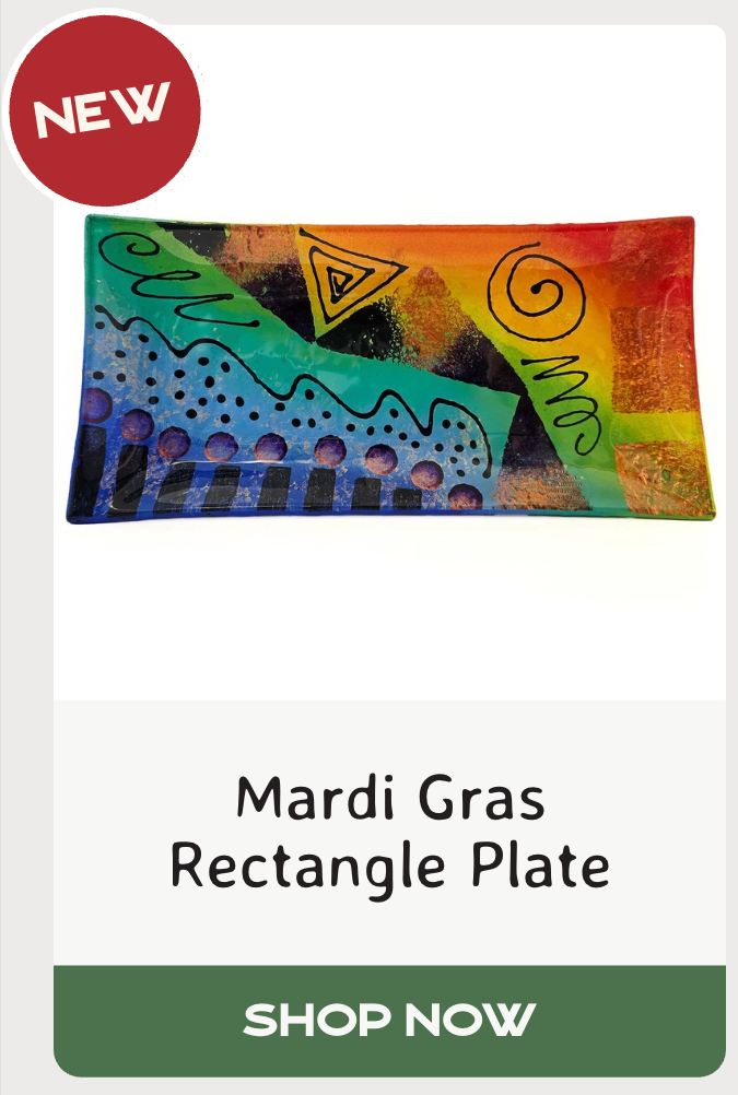 Mardi Gras Rectangle Plate