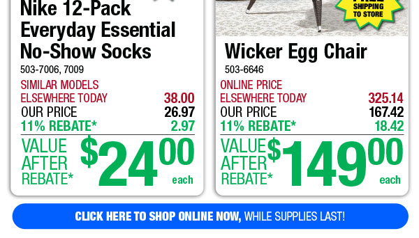 Wicker Egg Chair - ONLY $149 After Rebate*!