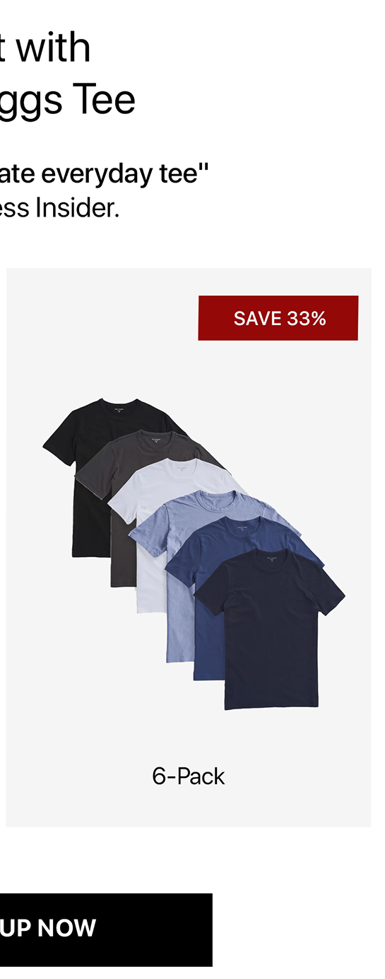Classic Crew Driggs Tee 6-pack