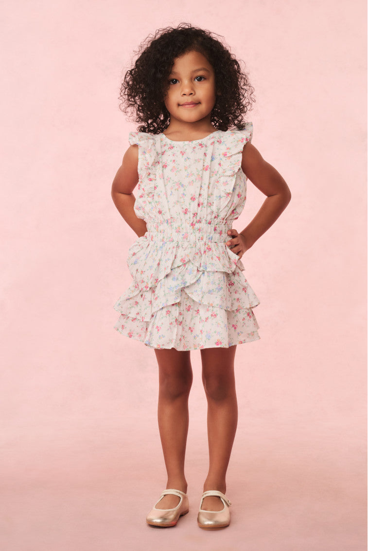 Image of Girls Decker Cotton Floral Dress