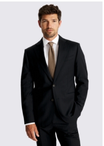 Tailored Fit Navy Brown Stripe Performance Suit
