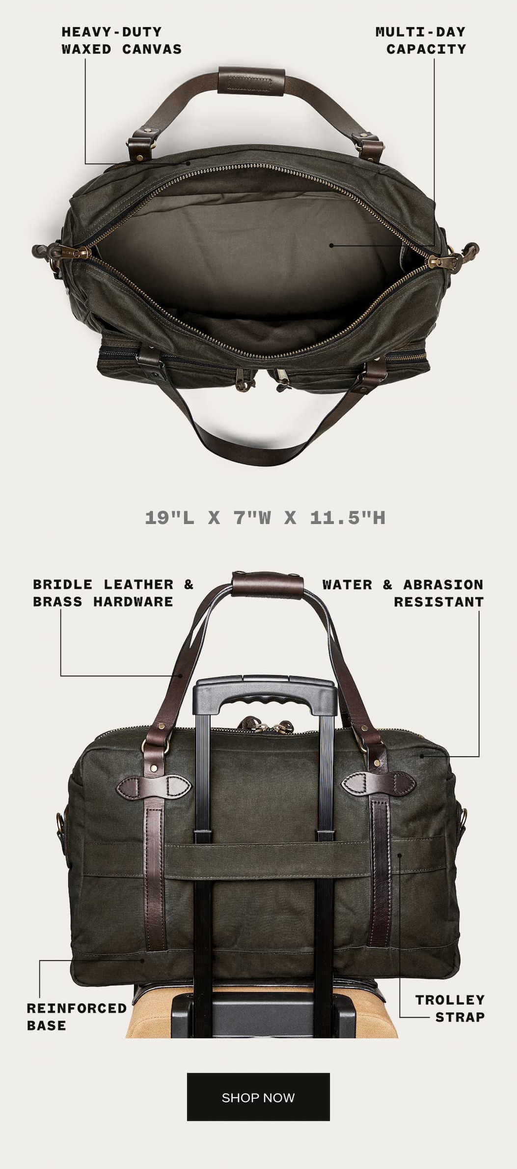 48 Hour Tin Cloth Duffle Bag