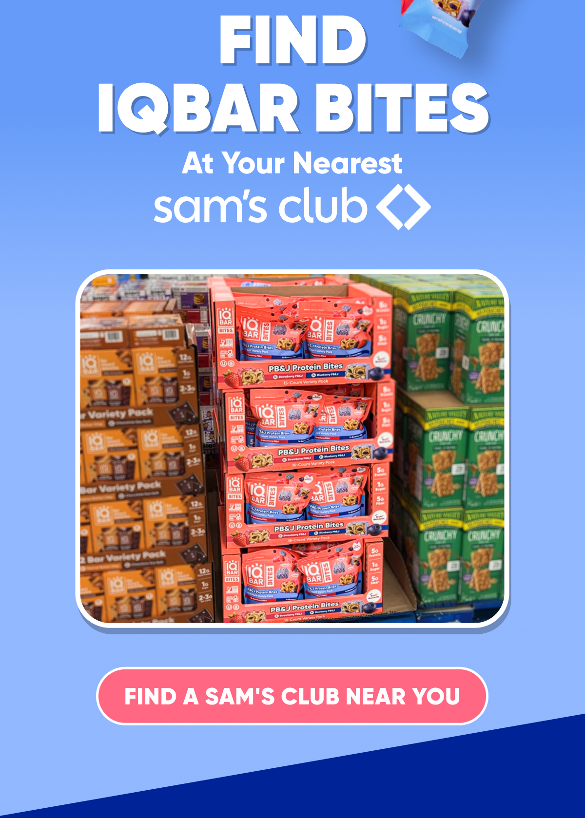 Find IQBAR Bites At Sam's Club