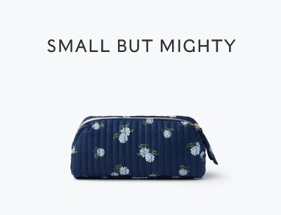 Quilted Small Cosmetic Pouch - Ditsy Hydrangea
