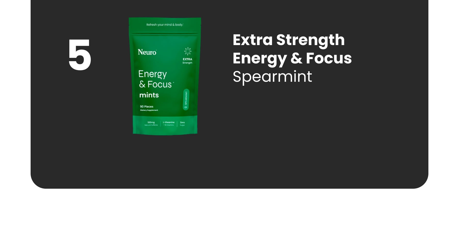Extra Strength Energy & Focus Spearmint