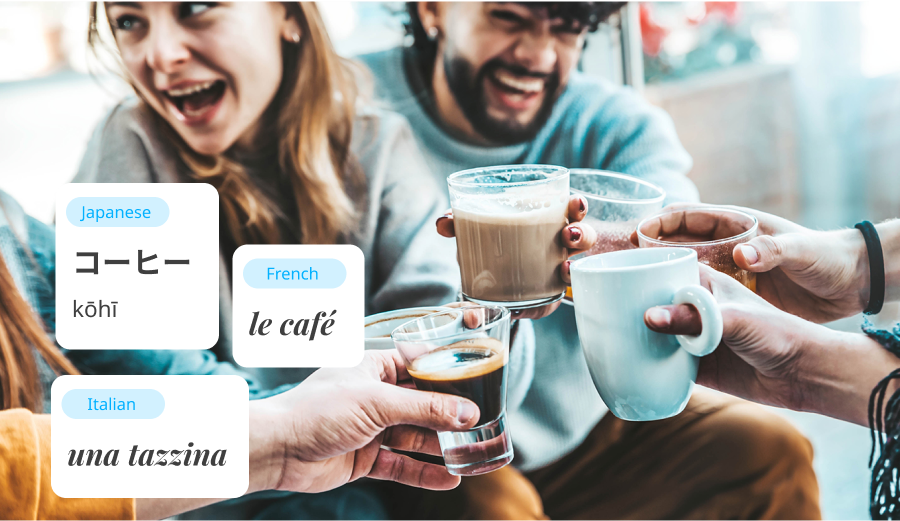How many ways can you learn to say coffee?