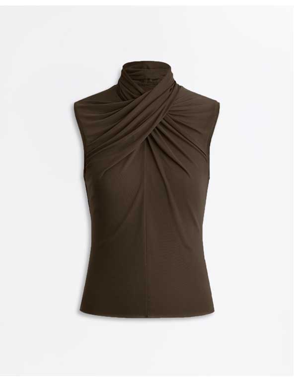 Mesh Turban Sleeveless Top