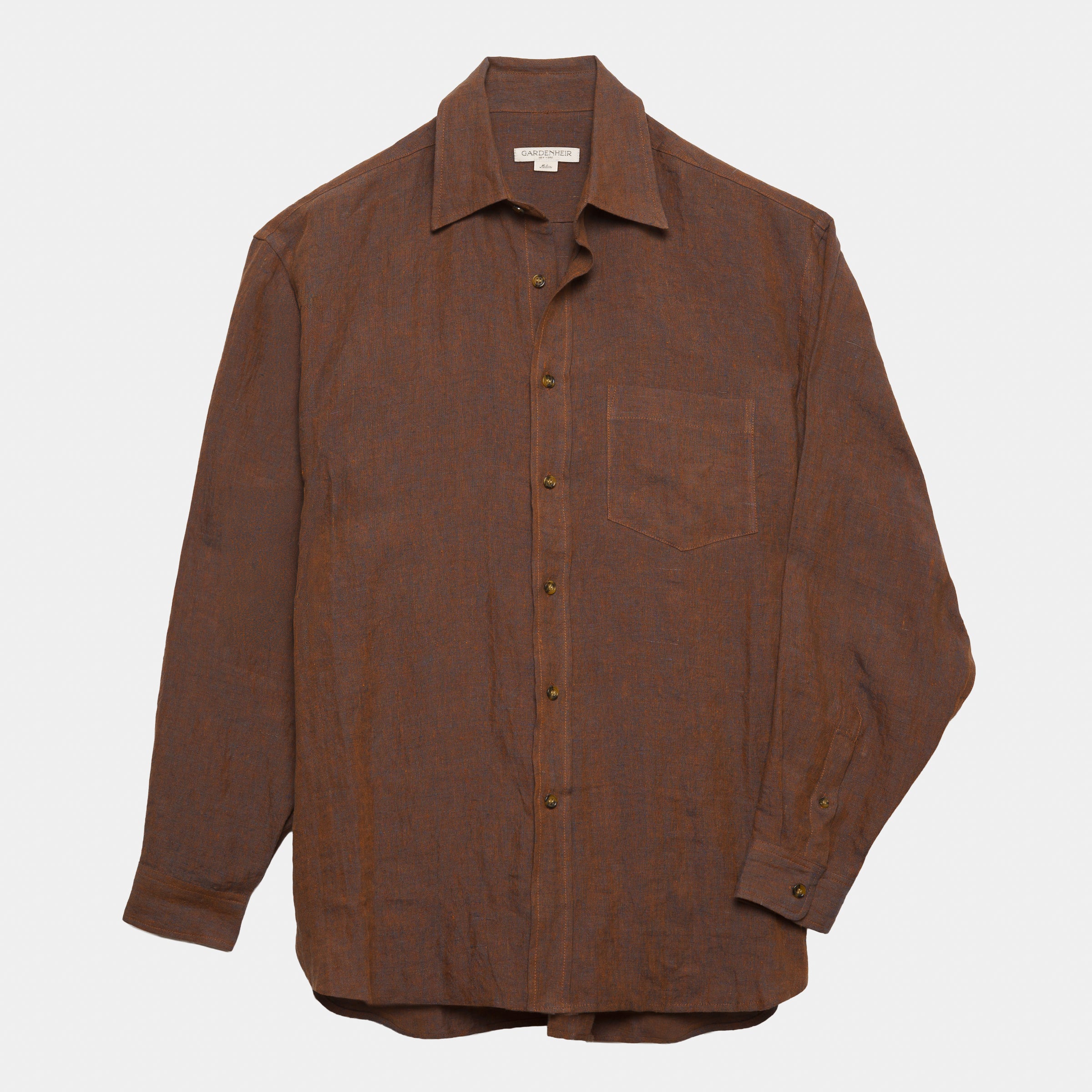 Image of Washed Linen Gardening Chemise in Bronze
