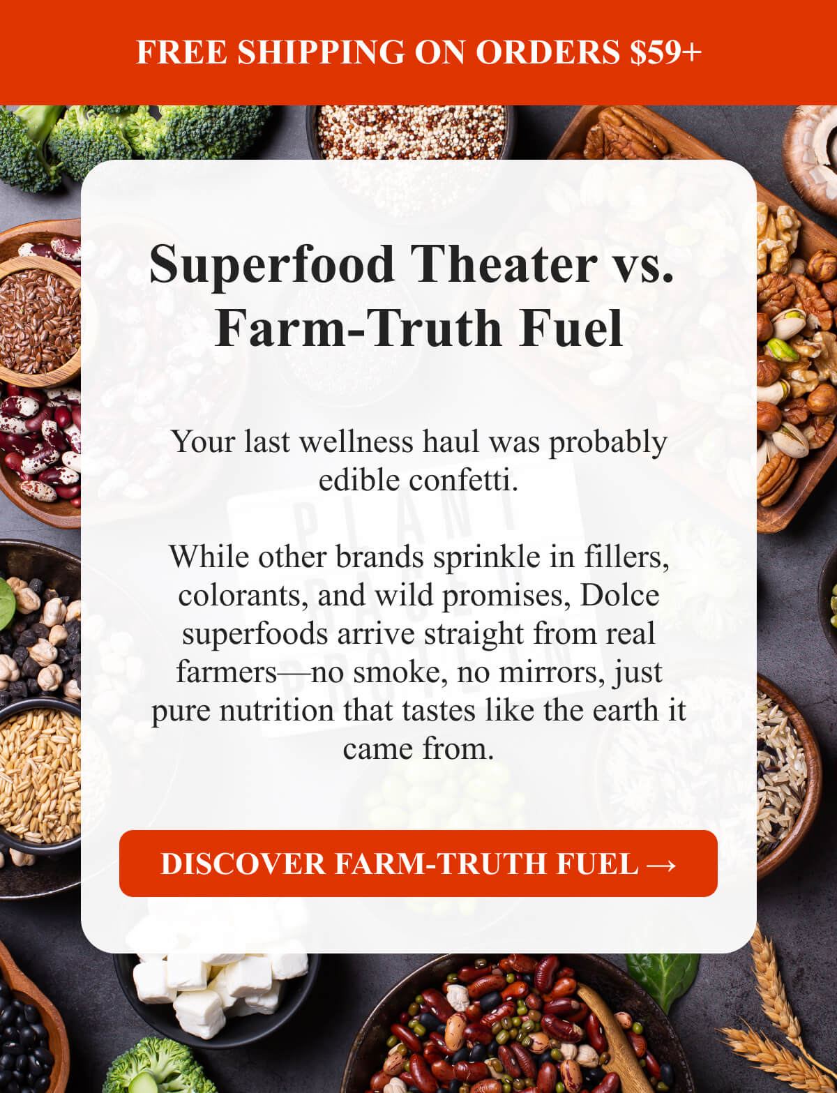 Superfood Theater vs.  Farm-Truth Fuel