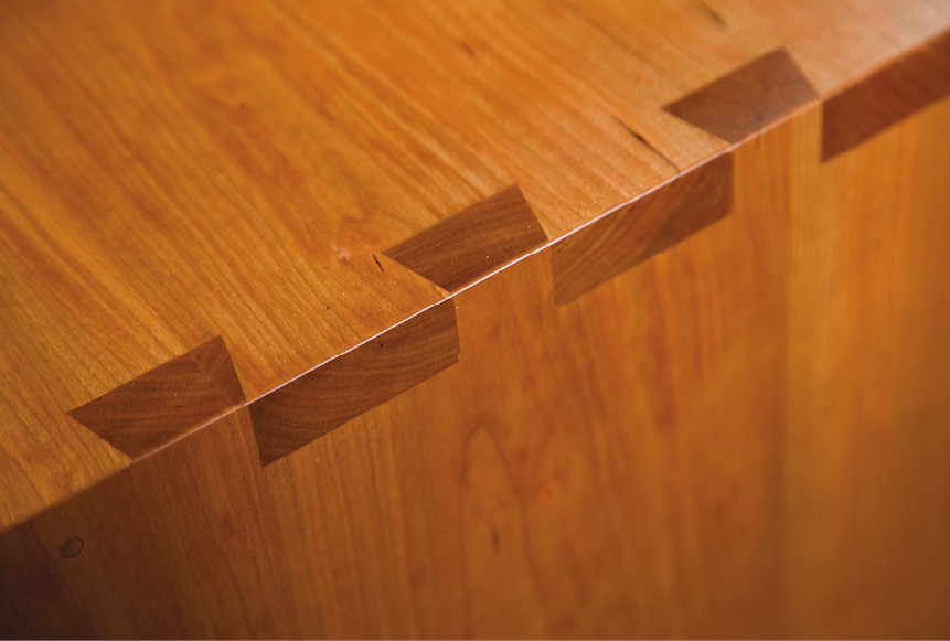 Detail of dovetail joinery