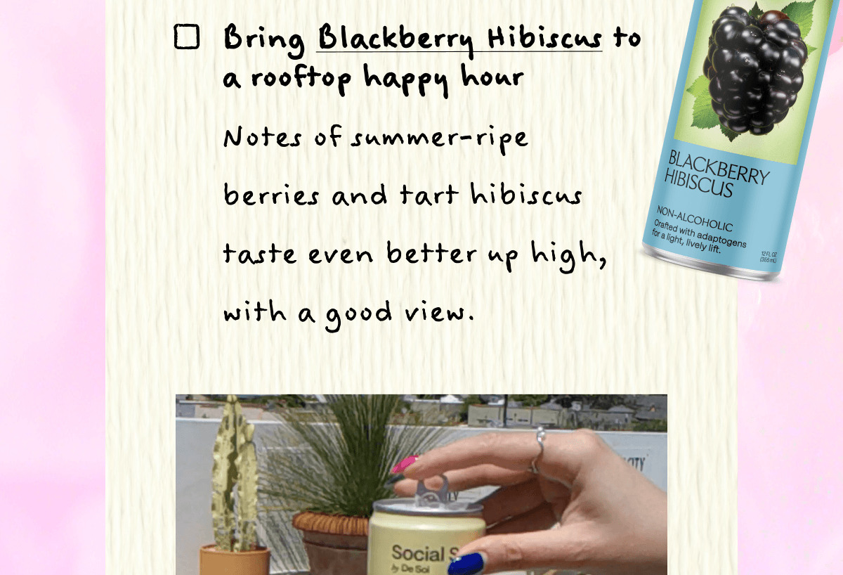 Bring Blackberry Hibiscus to a rooftop happy hour | Notes of summer-ripe  berries and tart hibiscus taste even better up high, with a good view.