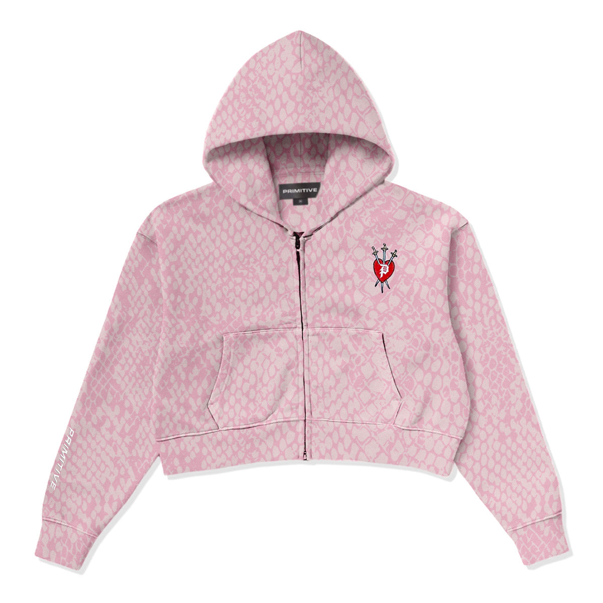 Image of SCALES WOMENS CROP ZIP HOOD