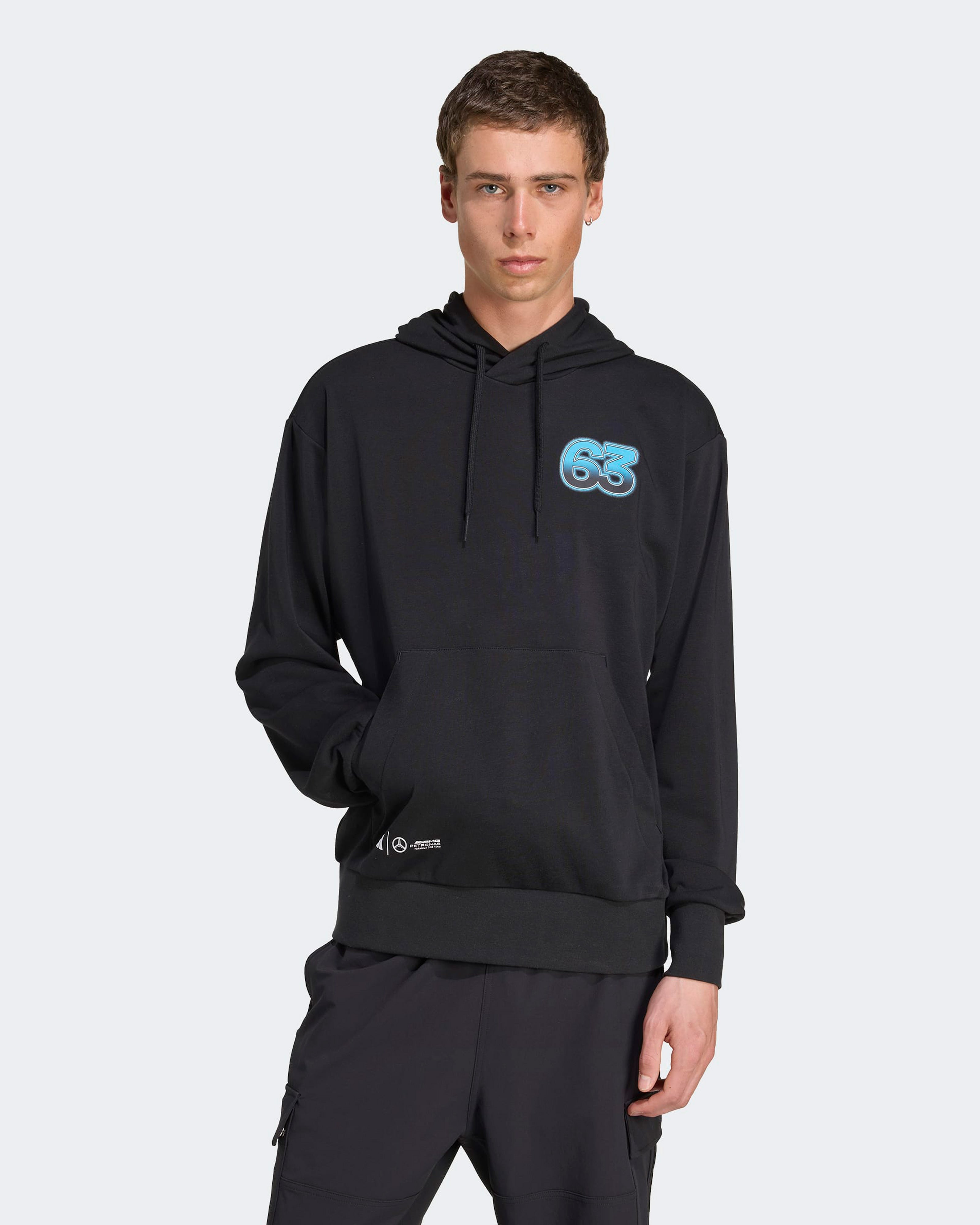 Image of Mens George Russell Graphic Hoody Black
