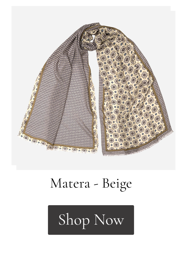 Beige geometric print modal scarf