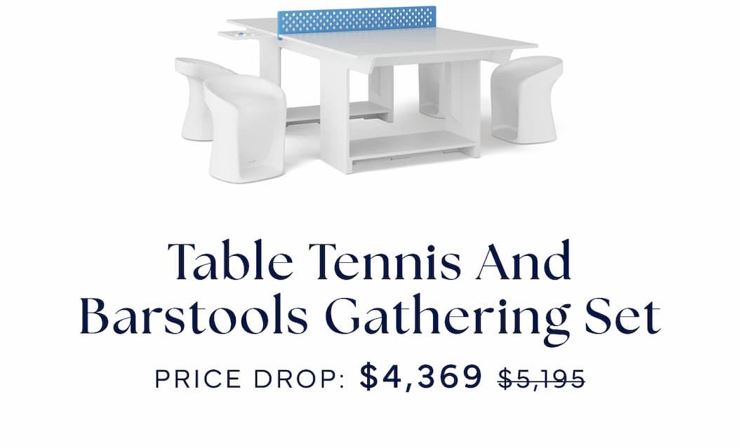 Table Tennis and Barstools Gathering Set