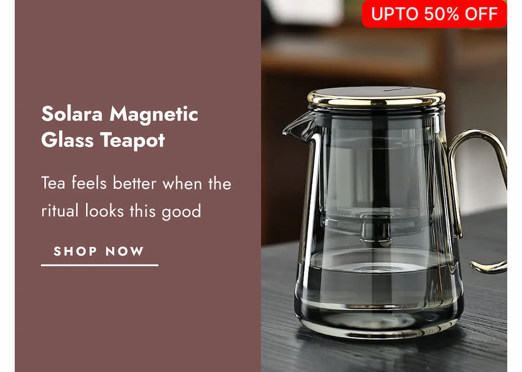 Solara   Magnetic   Glass   Teapot