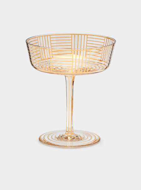 Series B Hand-Painted Crystal Champagne Coupe