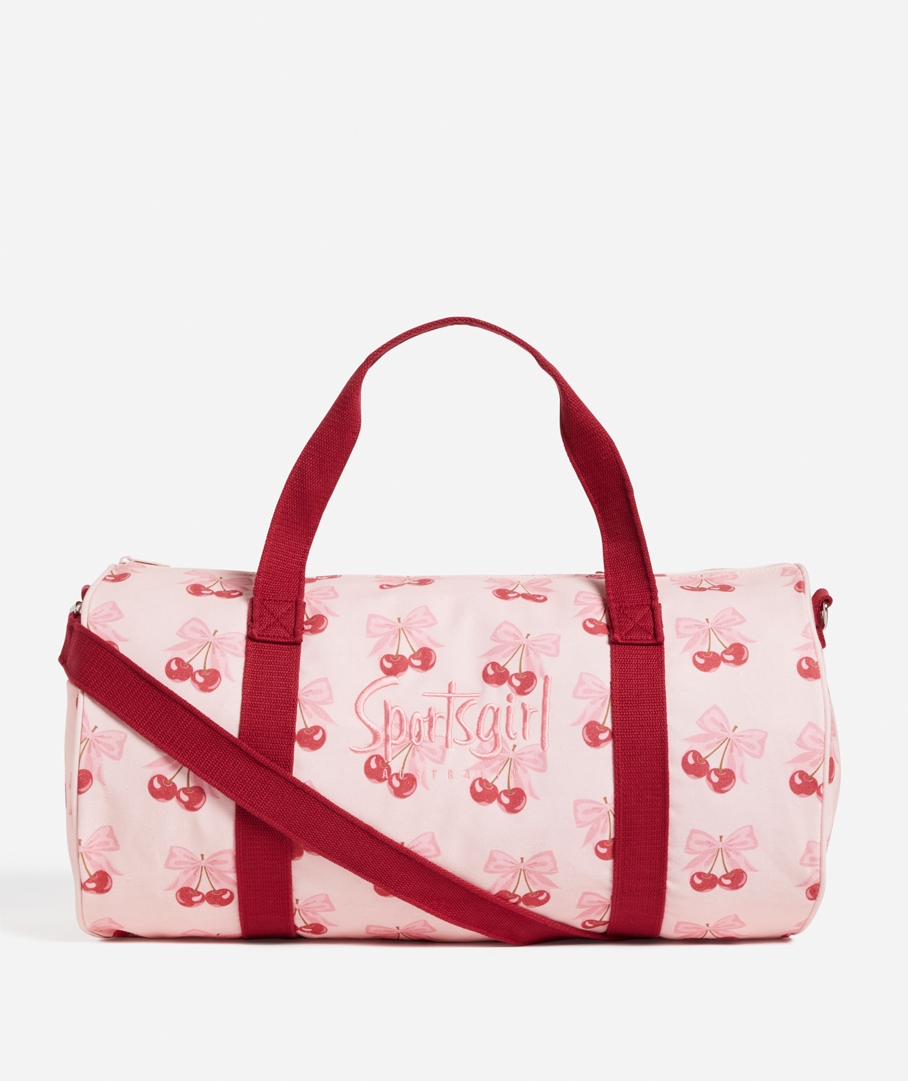 REWIND LOGO DUFFLE - CHERRY BOW