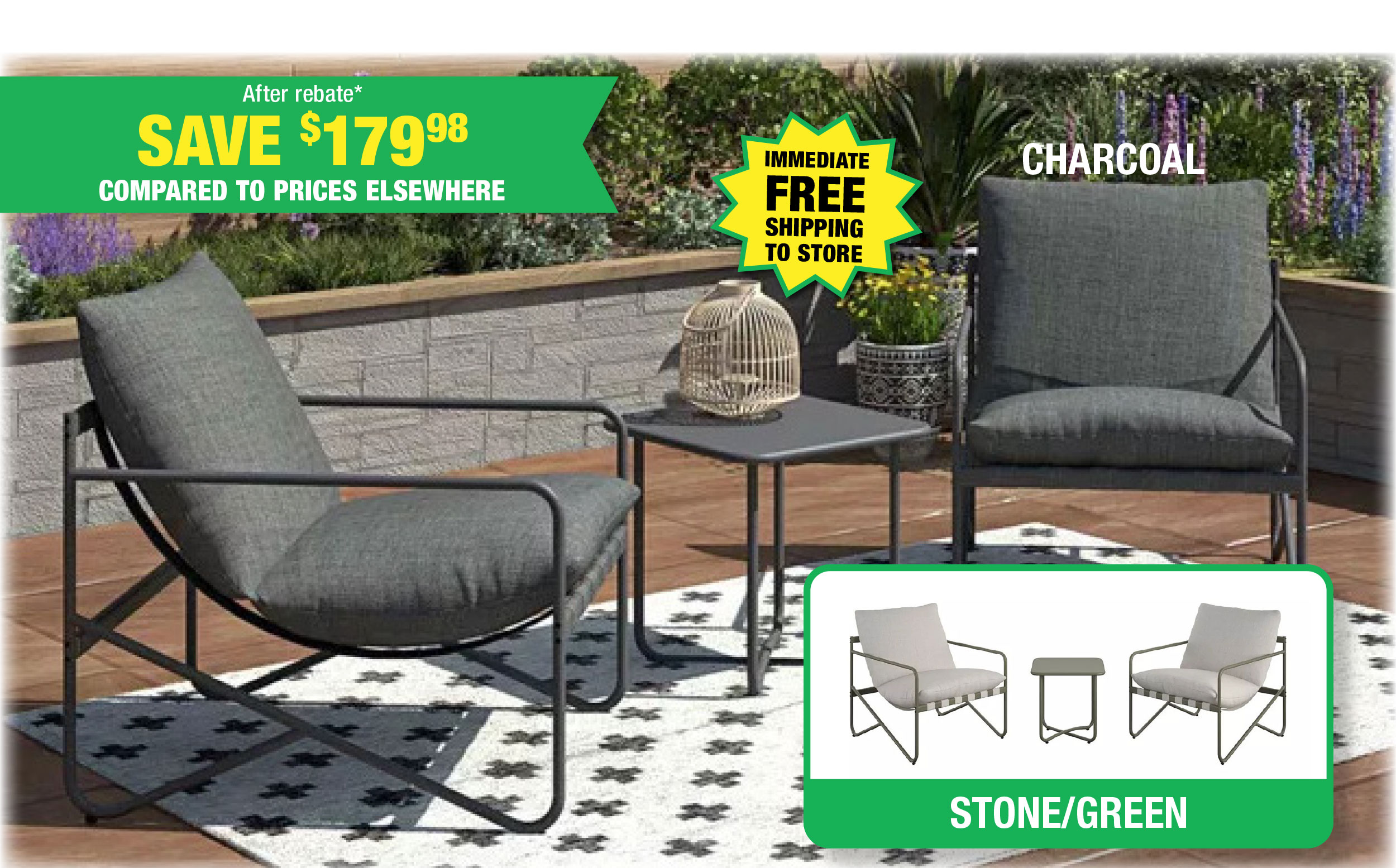 3-Piece Sling and Cushion Set - ONLY $99.99 After Rebate*!
