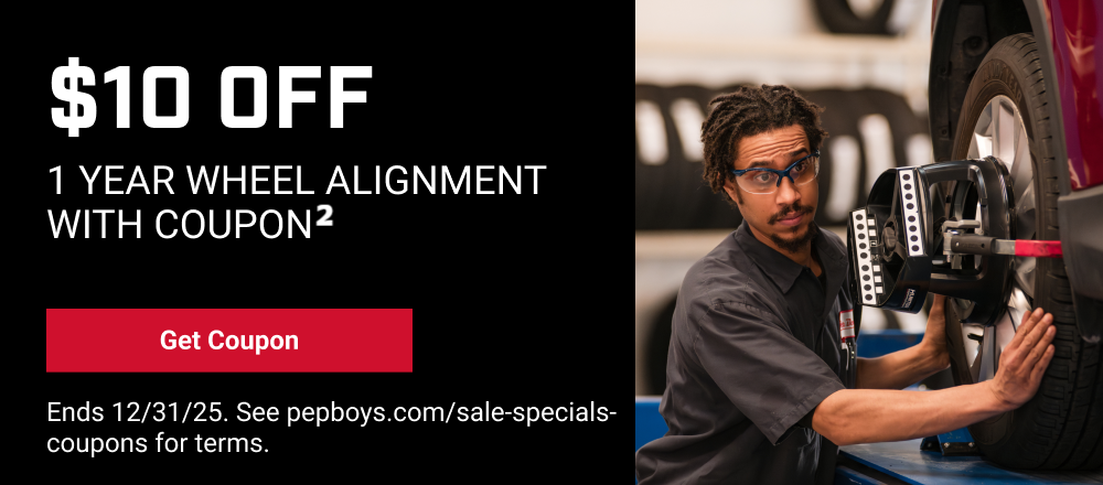 $10 OFF 1 YEAR WHEEL ALIGNMENT(2)