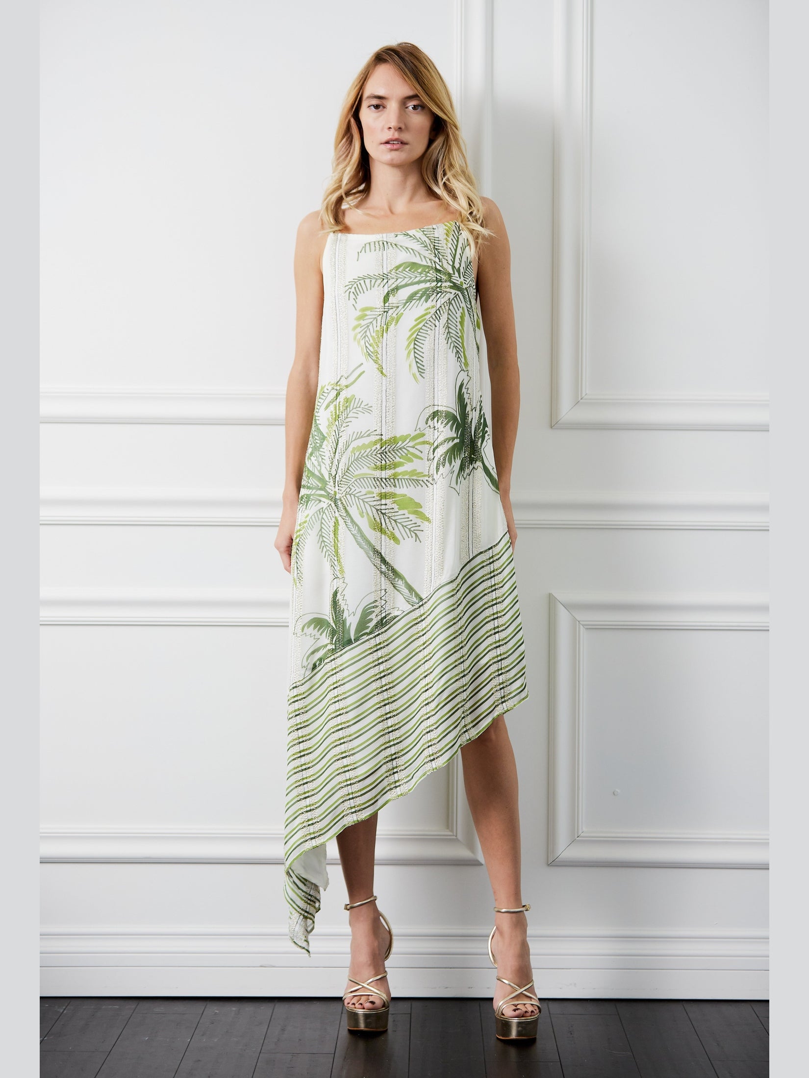 Image of Tamara Tropical Print Halter Maxi Dress