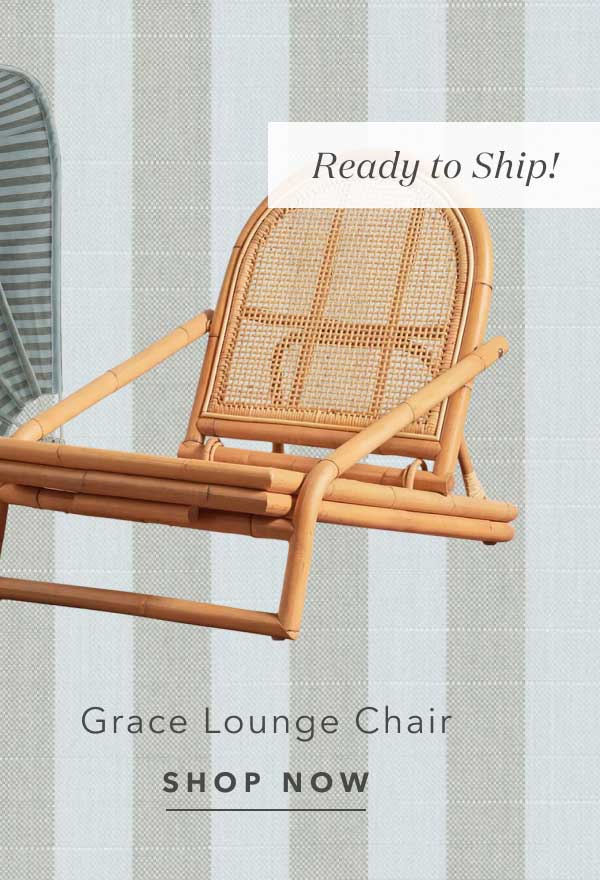 Grace Coastal Beach Natural Rattan Folding Outdoor Lounge Chair