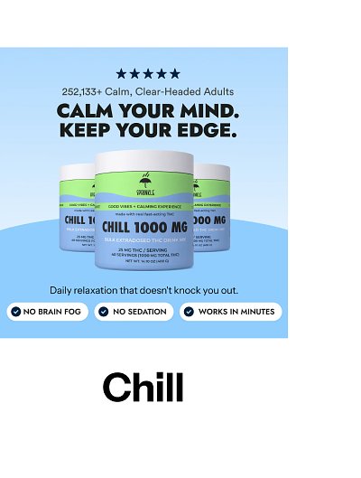 252,133+ Calm, Clear-Headed Adults calm your mind. Keep your edge. Daily relaxation that doesn't knock you out. Chill 1000 MG