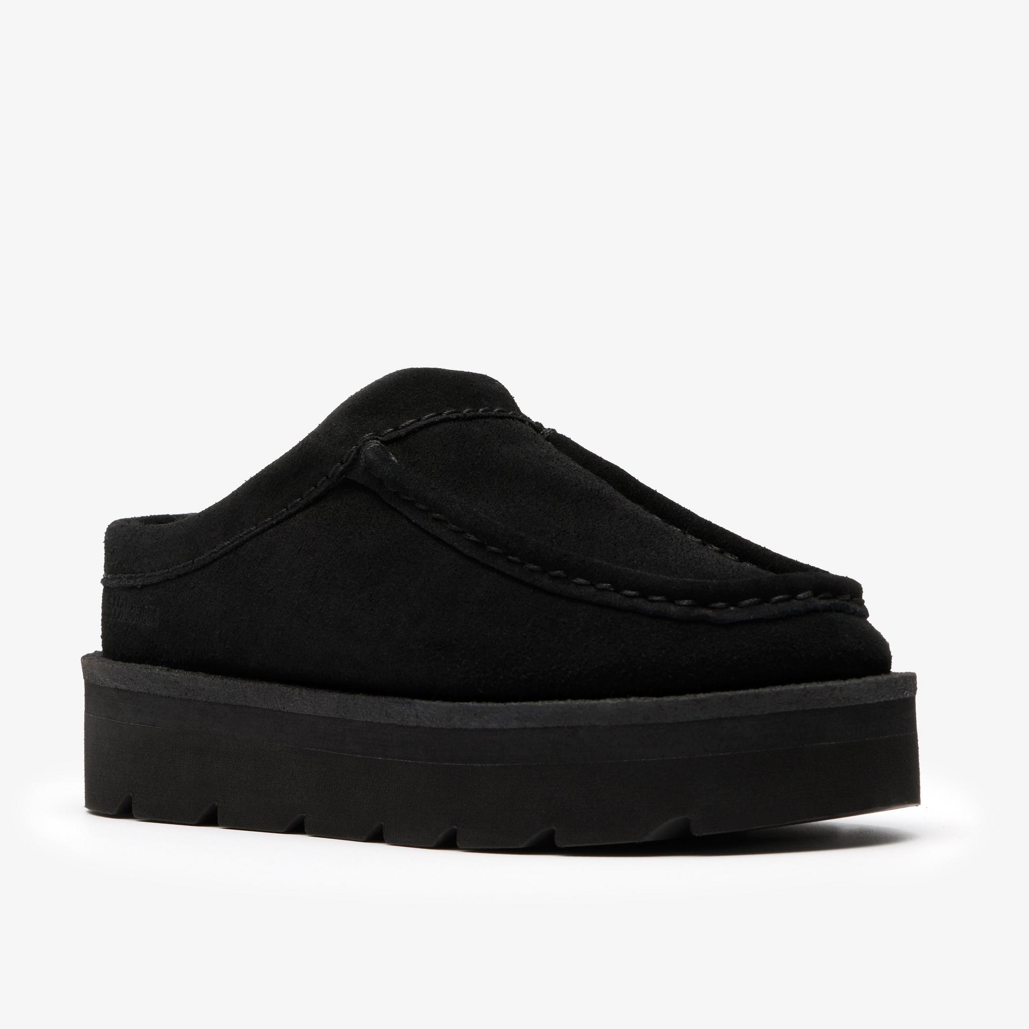 Shop Meare Mule Black Suede Warmlined