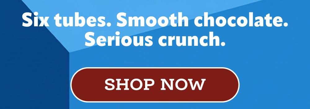 Smooth chocolate. Serious crunch.