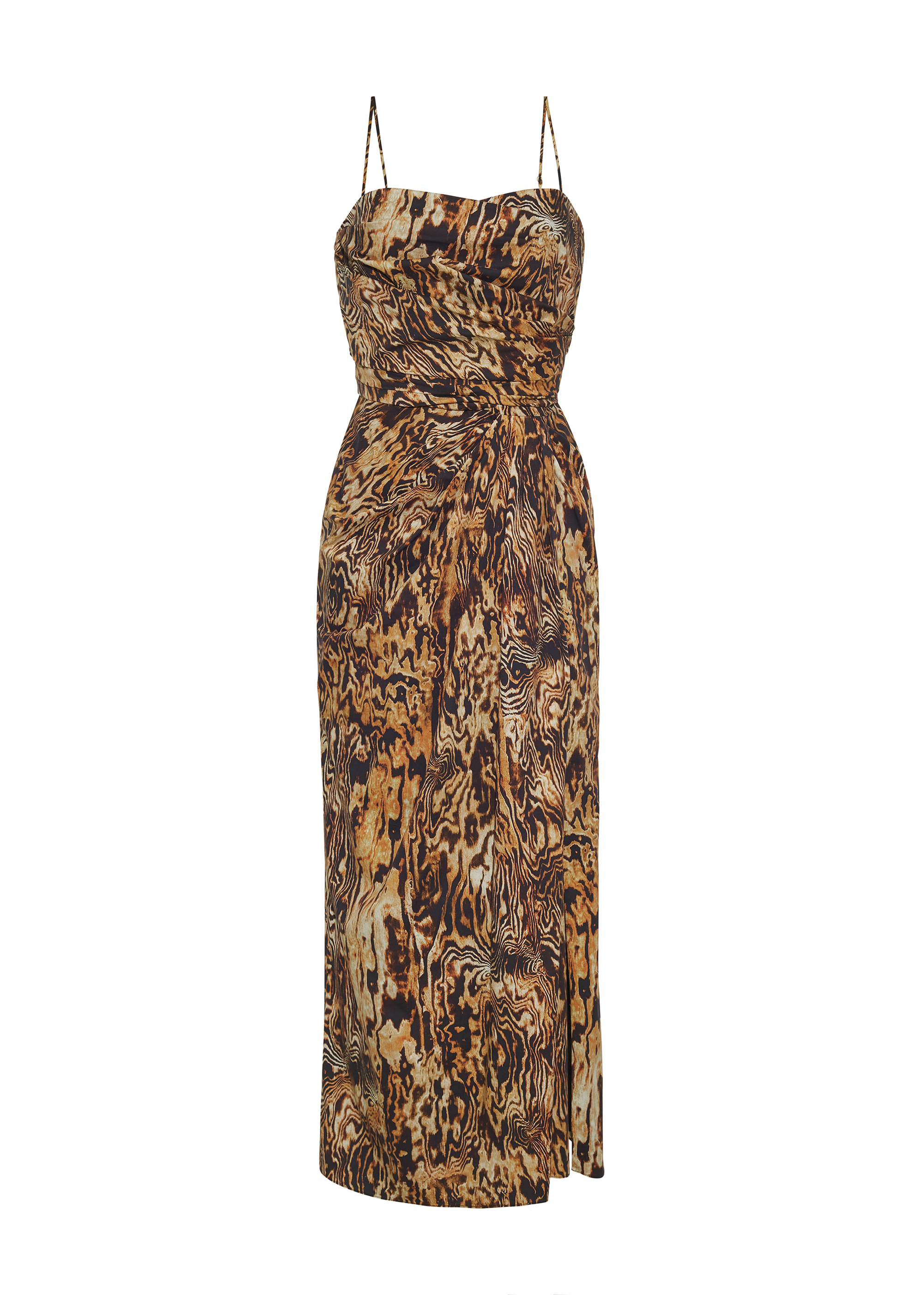 Ghost image of the cari dress in copper 