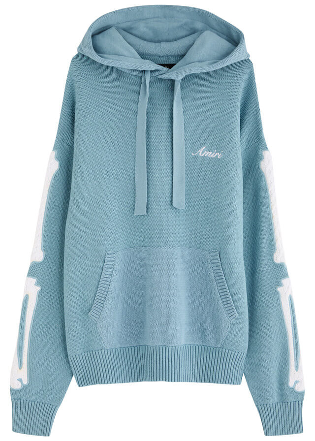 AMIRI Bones hooded cotton-knit sweatshirt
