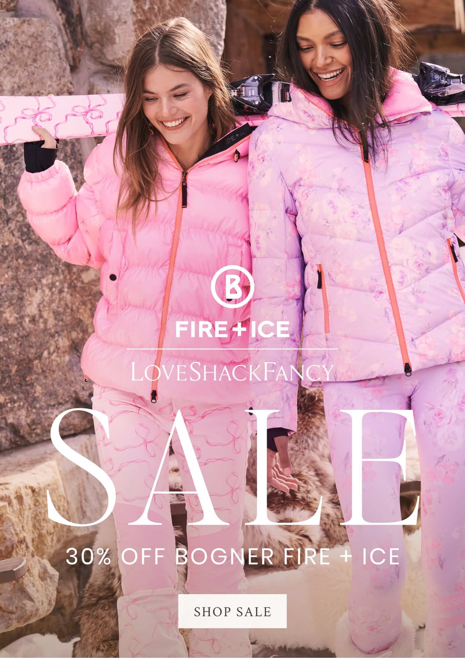 BOGNER FIRE + ICE x LoveShackFancy  Logo lockup   SALE 30% OFF BOGNER FIRE + ICE <SHOP SALE>