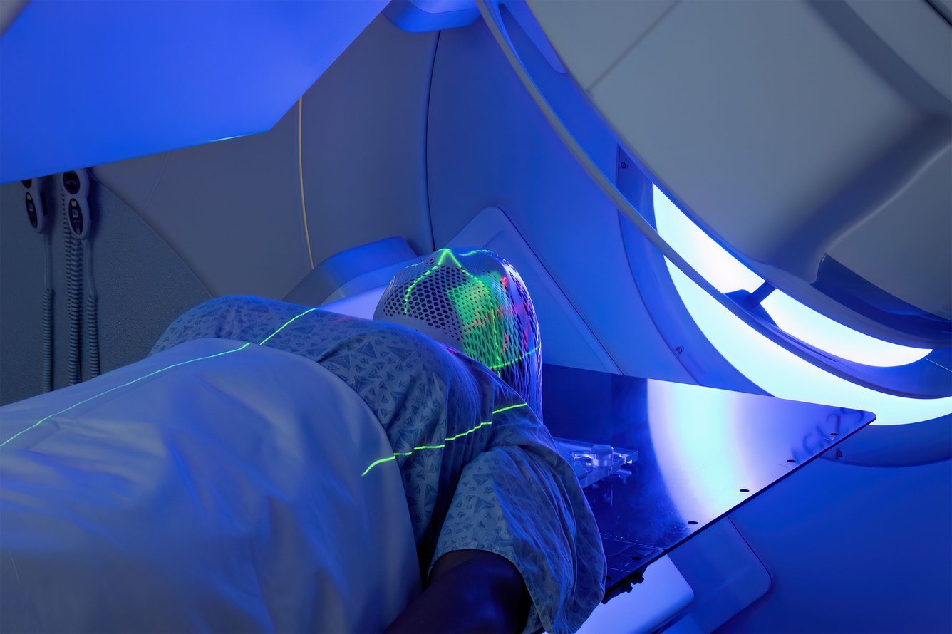 A woman being treated for cancer