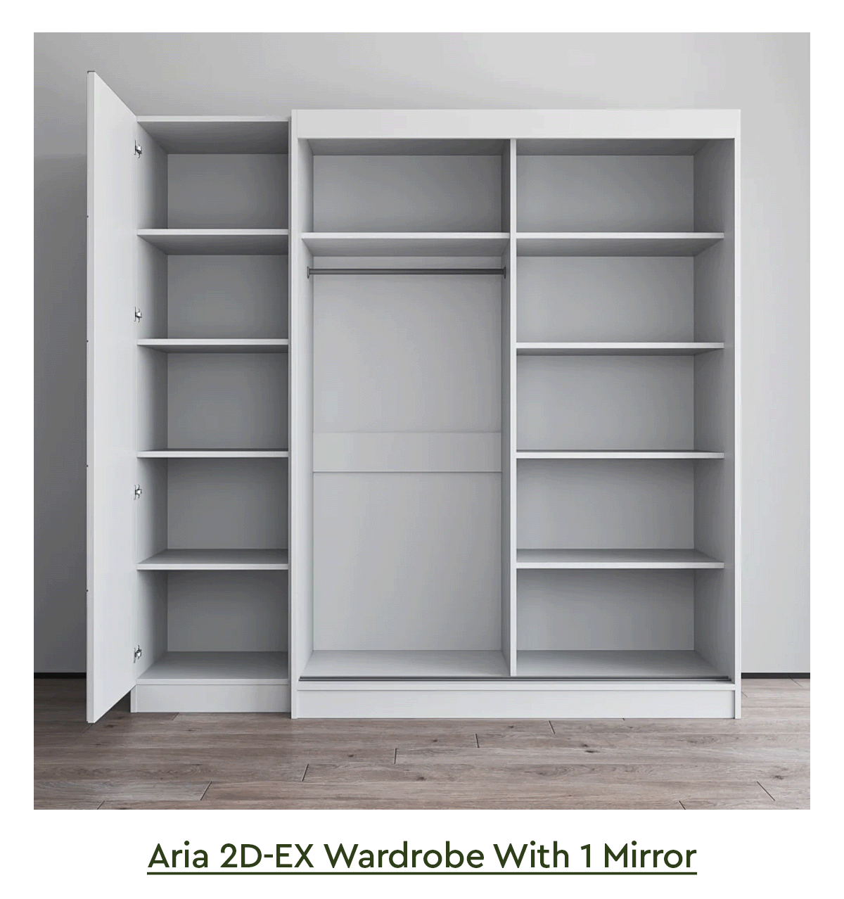 Aria 2D-EX Wardrobe With 1 Mirror